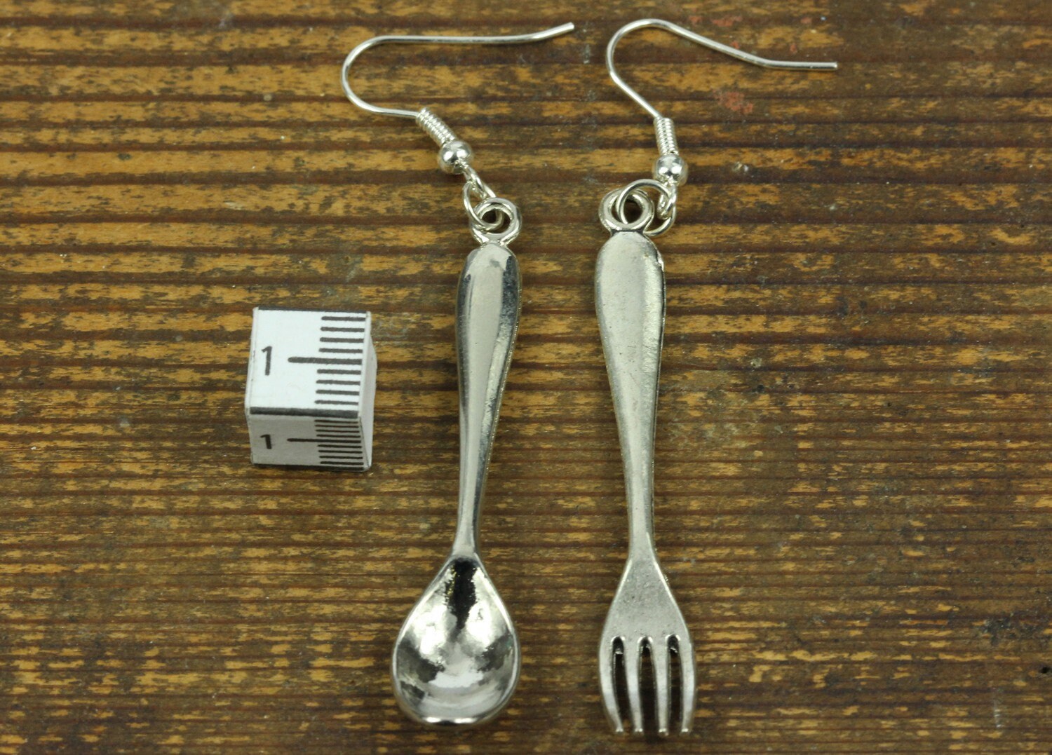 Miniblings Orecchini A Forma Di Coltello Mannaia Per Cuoco - Gioielli Artigianali In Metallo Placcato Argento, Fatto A Mano A Berlino