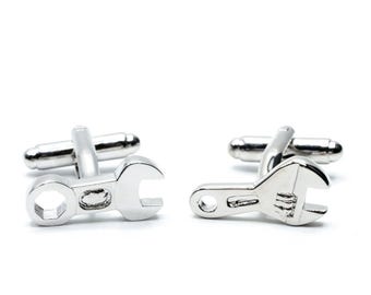 Spanner Wrench Cuff Links Cufflinks Miniblings + Box-End Tool Tools Workshop Mix