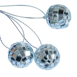 3 Pieces Christmas Tree Decorations Ornaments Ornament Xmas Mirror Disco Ball