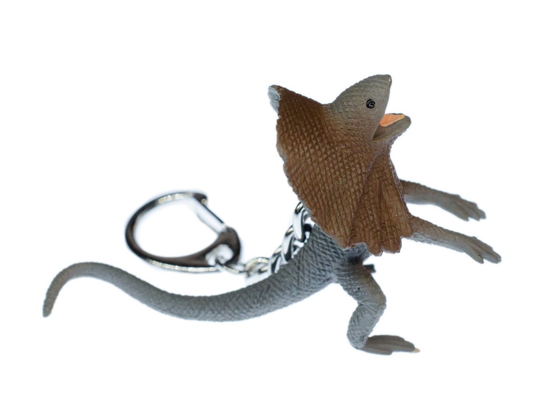Lizard Frilled Key Ring Chain Miniblings Australia Outback Reptiles ...