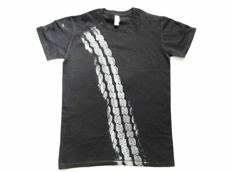 Tire Mark Tire Track Tshirt Tshirt Road Print Men Brakes Etsy