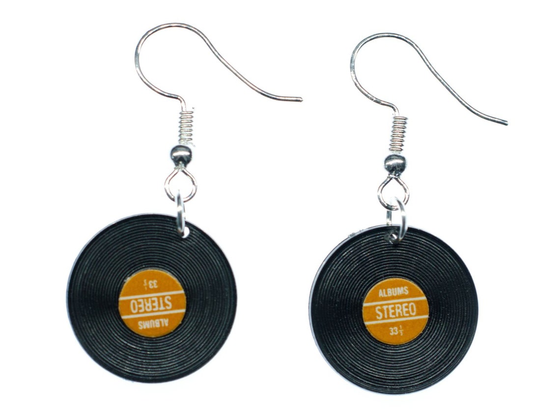 Orecchini Miniblings In Vinile LP DJ Musica Trasparente