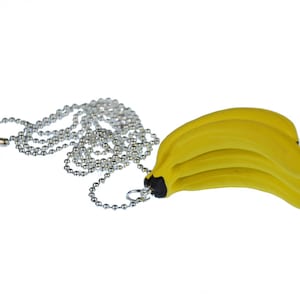 Banana Tree Necklace Miniblings 80Cm Monkey Pineapple Foods Fruit Jungle Yellow