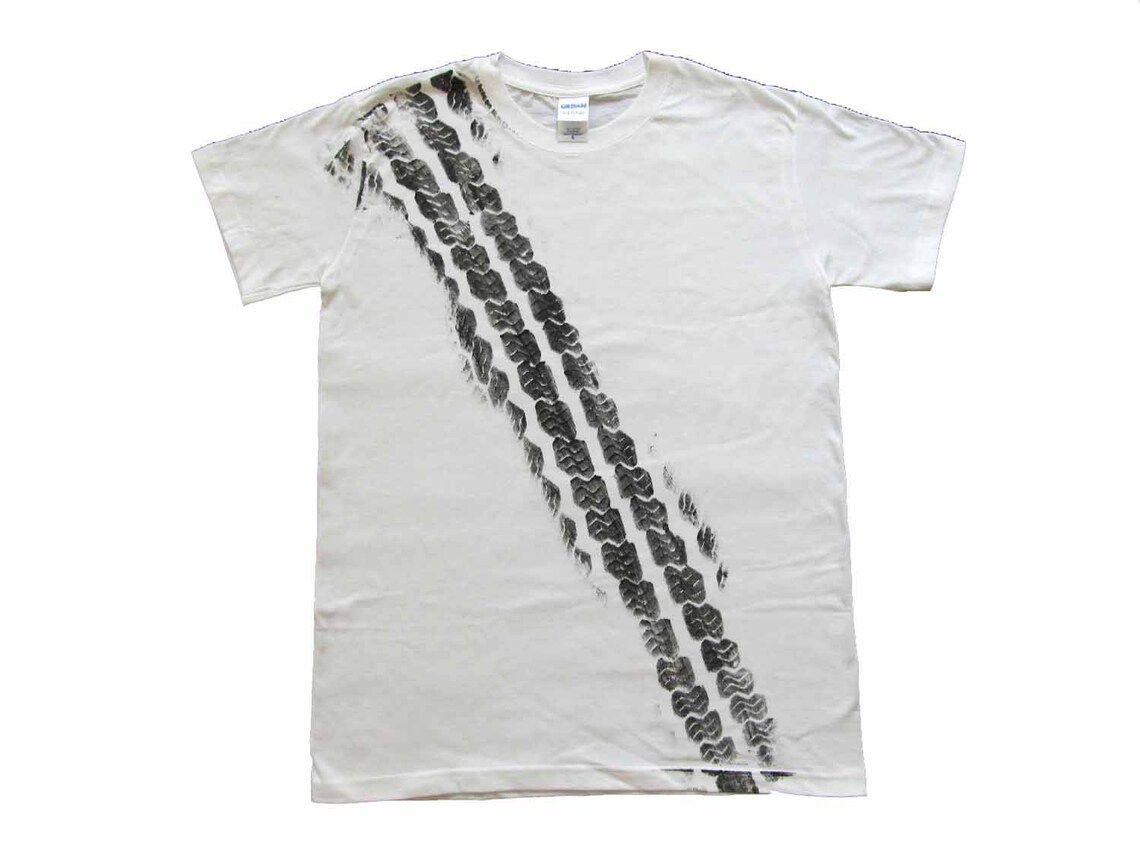 Tire Mark Tire Track Tshirt Tshirt Road Print Men Brakes Etsy