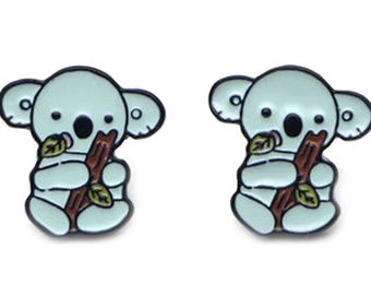 Koala Earrings Ear Studs Earstuds Miniblings Outback Australia Marsupial Metal