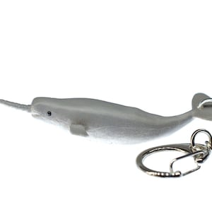 Narwhal Whale Key Ring Chain Miniblings Ocean Seafood Whales