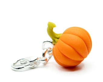 Halloween Pumpkin Vegetables Charm Pendant Bracelet Wristlet Miniblings 3D