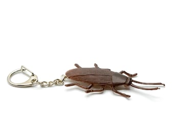 Cockroach Keychains Miniblings Bug Beetle Cicada Insect Keyring Halloween Creepy
