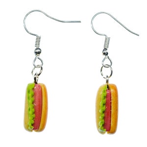 Hot Dog Earrings Miniblings Earring Sandwich USA Fast Food Sausage