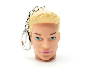 Head Miniblings Rubber Body Parts Human Men Doll 43Mm Key Ring Key Chain