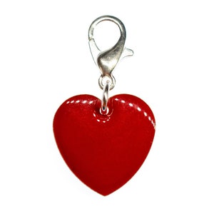 Heart Charm Pendant Miniblings For Bracelet Wristlet Hearts 16Mm Enamel Love Red