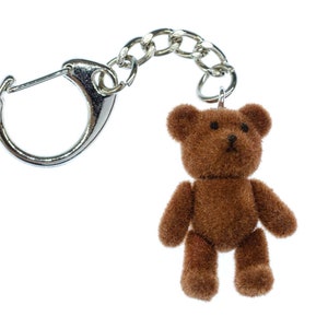 Teddy Key Ring Chain Miniblings Bear Plush Girls Children Kids Dark Brown