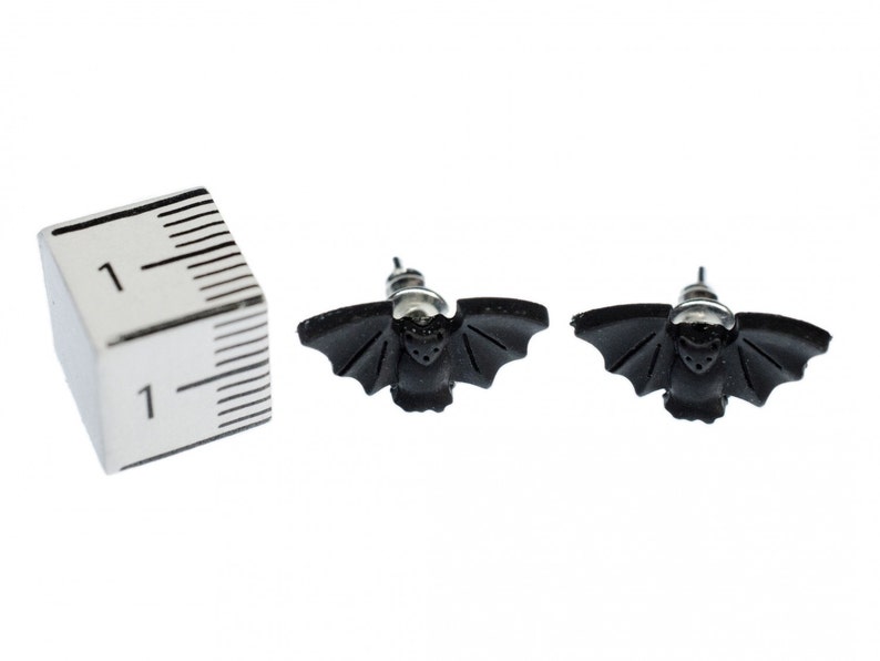 Bat Earrings Ear Studs Earstuds Miniblings Male Animal Vampire Dracula Halloween Bat