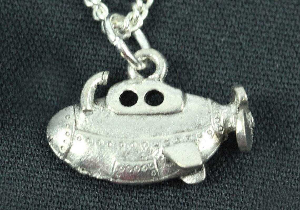 Submarine Necklace Miniblings 45cm Boat Ship Ocean Yellow Etsy