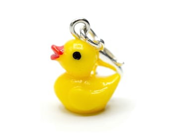 Duck charm Miniblings zipper pull pendant squeaky duck duck