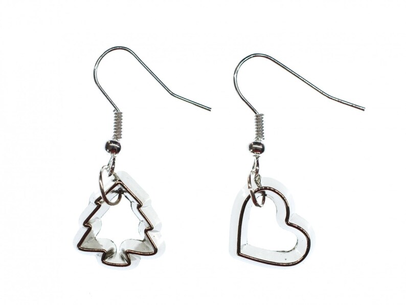 Cookie Cutter Molds Earrings Cookies Christmas Tree Heart Baking
