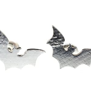 Boucles d'oreille chauve-sourischauve-souris vampire chauve-souris Versilbert image 1