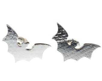 Bat Ear Studs Earrings Miniblings Bats Microbats Mammals Vampire Silver