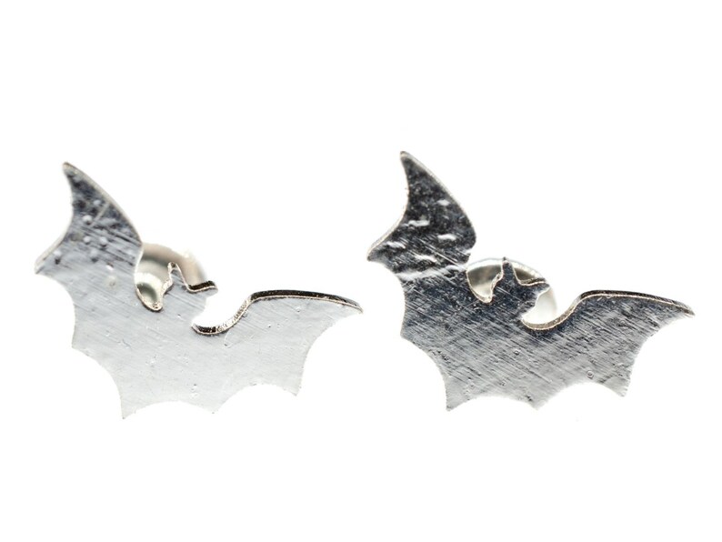 Boucles d'oreille chauve-sourischauve-souris vampire chauve-souris Versilbert image 1