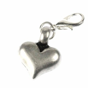 Heart Charm Pendant For Bracelet Wristlet Miniblings Valentine Love Silver