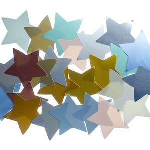 25 Etoiles Étiquettes cadeaux Miniblings signe cadeau etoile colore dos blanc