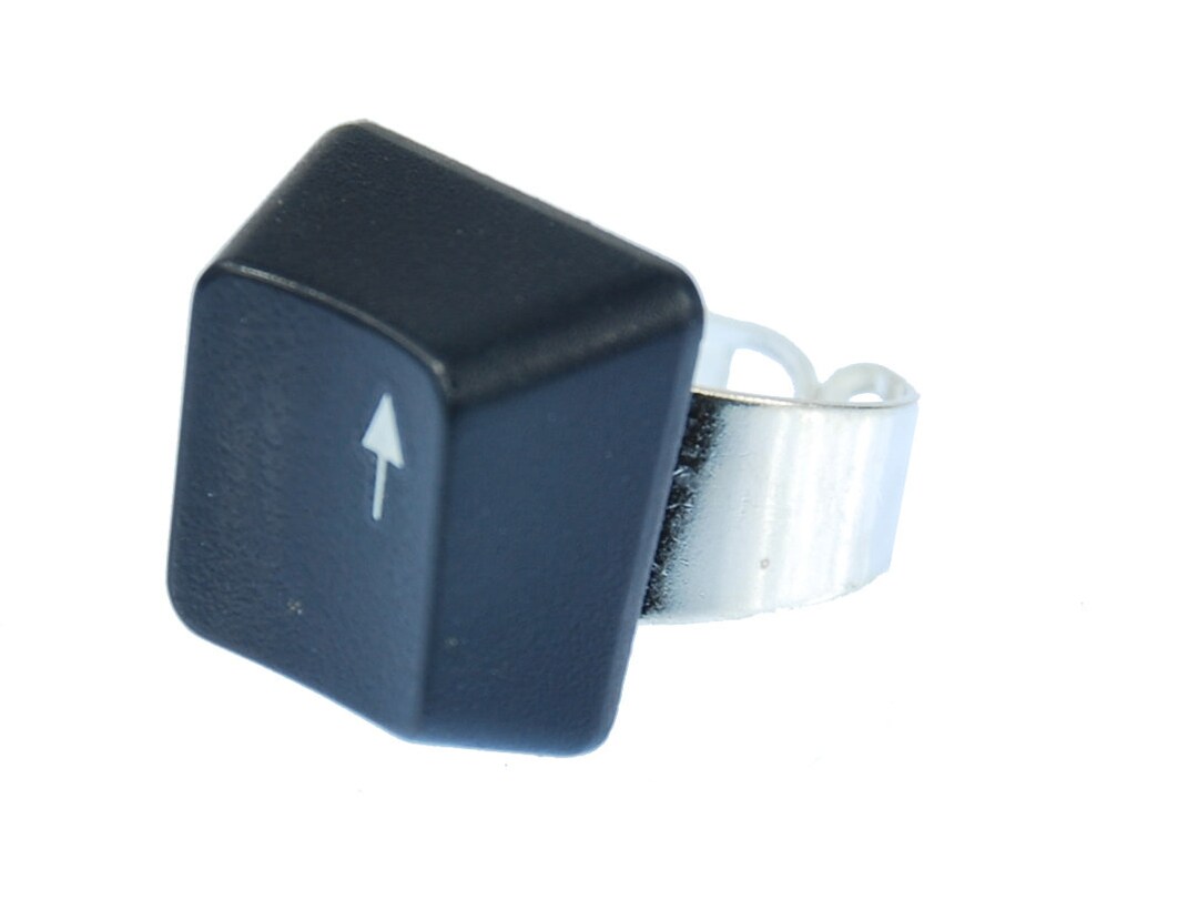Keyboard Ring up Arrow Key Miniblings Computer PC Nerd Men Finger Rings ...
