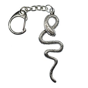 Snake Key Chain Miniblings Snakes Reptile 925 Sterling Silver