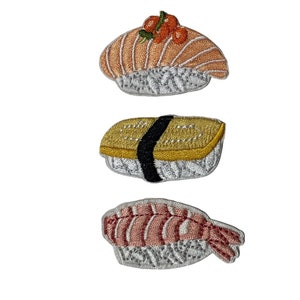 Sushi Triple Pack Patch Hotfix Iron On Application Miniblings Asian Food Japan