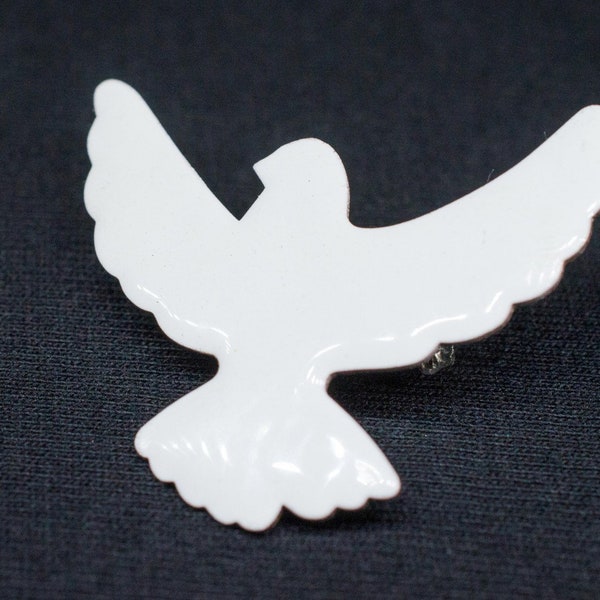 colombe de la paix oiseau Broche colombe boutons animaux Miniblings email blanc