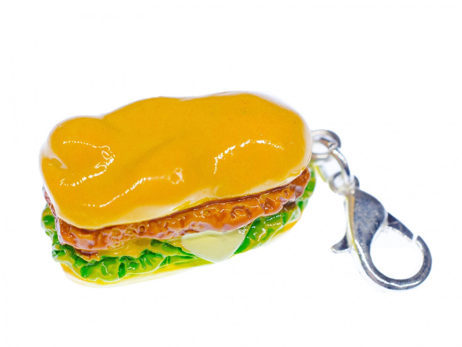 Hot Dog Charm Pendant Bracelet Wristlet Miniblings Burger Sandwich Fast Food 22Mm