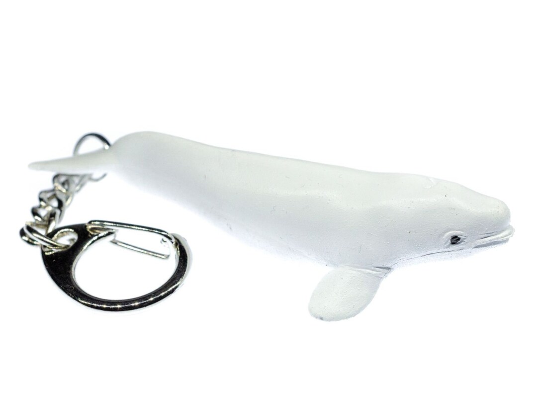 Beluga Key Ring Chain Miniblings Ocean Sea Animal Whale Adult White - Etsy