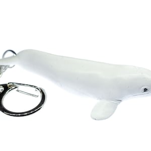 Beluga Key Ring Chain Miniblings Ocean Sea Animal Whale Adult White