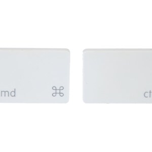May include: Two white keyboard keys, one labeled "cmd" with a symbol of a circle with four arrows pointing outward, and the other labeled "ctrl".