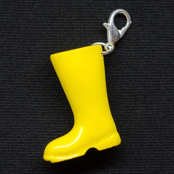 Yellow Rubber Boots Charm Pendant For Bracelet Wristlet Miniblings Garden Rainy