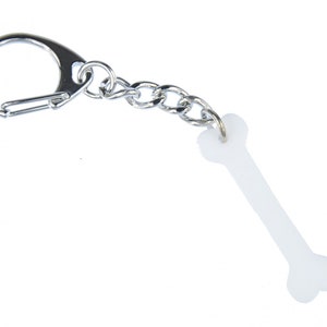Bone Bones Key Ring Chain Miniblings Kids Children Laser Cut White