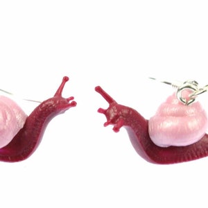 Schnecke Ohrringe Schnecken Miniblings Weinbergschnecke Salat Ohrhänger pink
