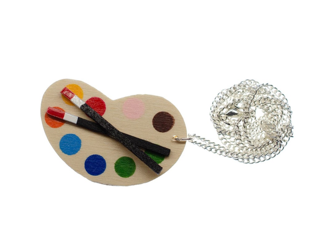 Miniblings Bracelet Artiste Palette Et Pinceaux - Charm Peintre Argent