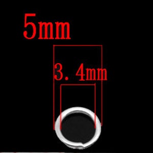 400X Jump Rings Ring Split Connecting DIY Silver 5mm Jewelry Making image 4