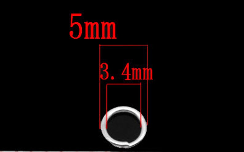 400X Jump Rings Ring Split Connecting DIY Silver 5mm Jewelry Making image 4