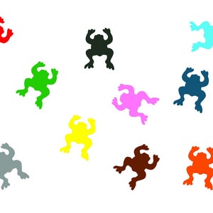 10X Patch Hotfix Iron On Motif Miniblings 26mm Velvety Flock Film Frog Children