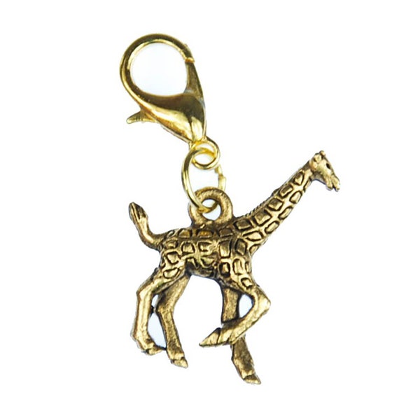 Charm girafe Tirette pendentif dore steppe Miniblings filigrane animale Afrique