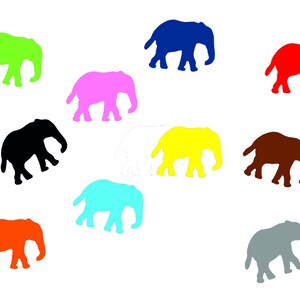 10x Transfert Tissu Miniblings 34mm elephants bebe enfant LISSE