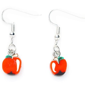 Pendientes de manzana Miniblings Colgante Manzanas Fruta Rodaja de manzana Roja