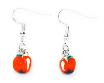 Apple earrings Miniblings pendant apples fruit fruit apple slice red red