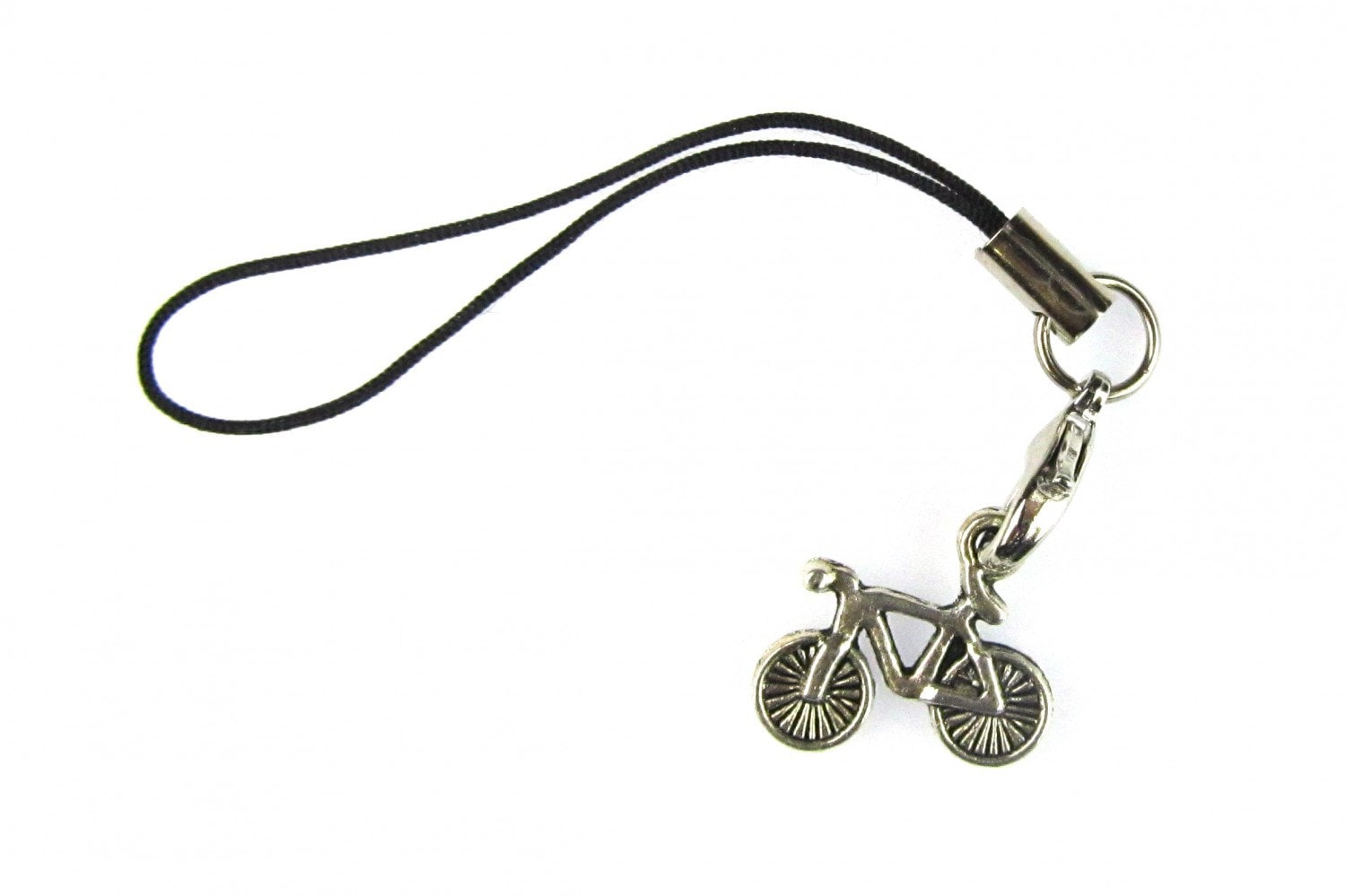 roue de velo Pendentif pour telephone mobileargent velo velo mini 16 mm