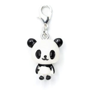 Panda Bear Zoo Charm Pendant Zipper Bracelet Wristlet Miniblings 3D