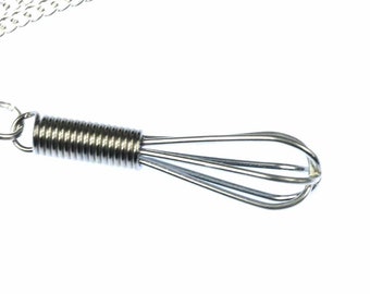 Whisk Necklace Kitchen Cooking Chef Cook Miniblings Baking 60Cm Silver