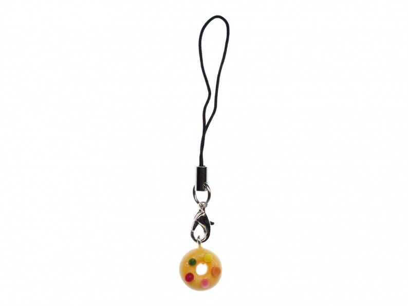 Donut Beads Colorful Mobile Charm Jewelry Miniblings Handyschmuck Eating Cake Biscuit Us