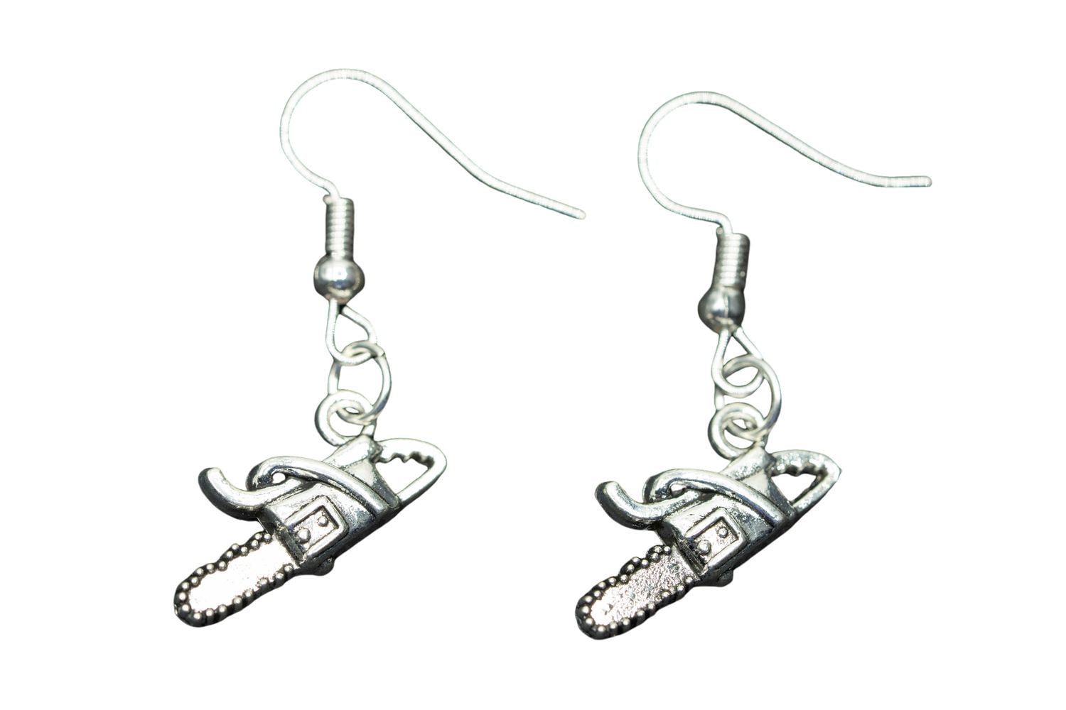 Chainsaw Earrings - Etsy