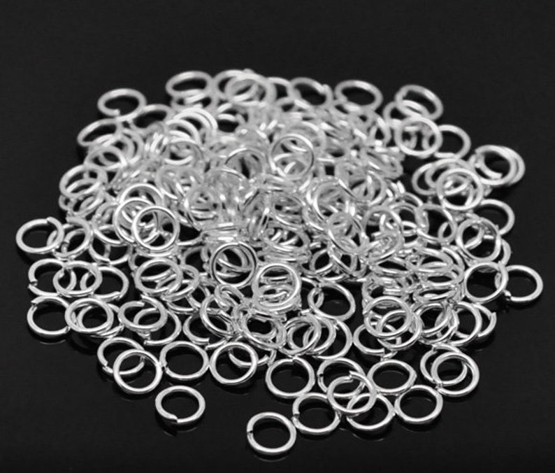 400X Jump Rings Ring Split Connecting DIY Silver 5mm Jewelry Making image 5